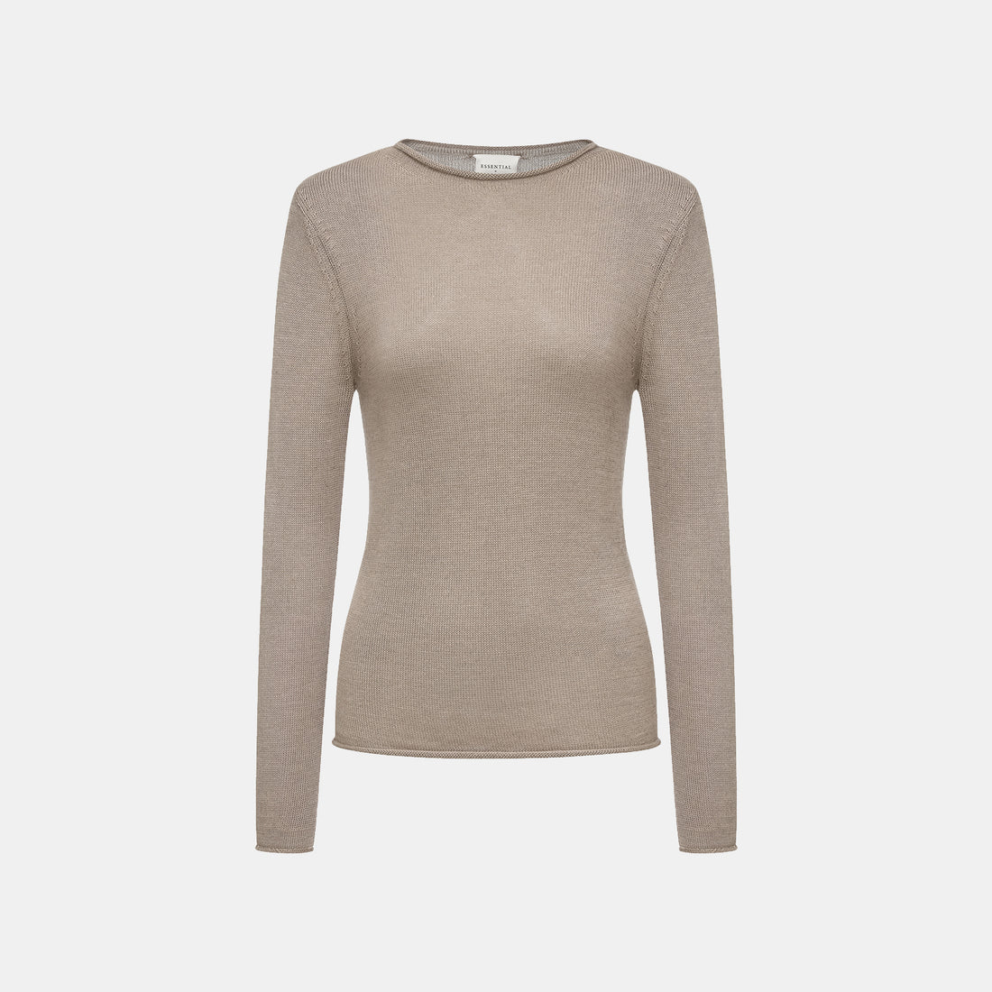 "Winter Diary" Silk Cashmere Basic Top - Brown