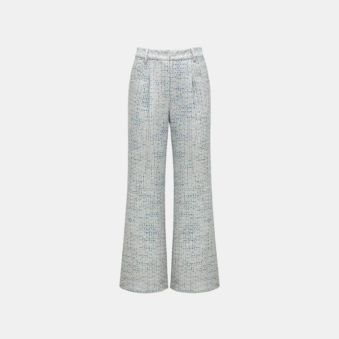 "Chelsea Citywalk." Tweed wide-leg trousers—Mojito