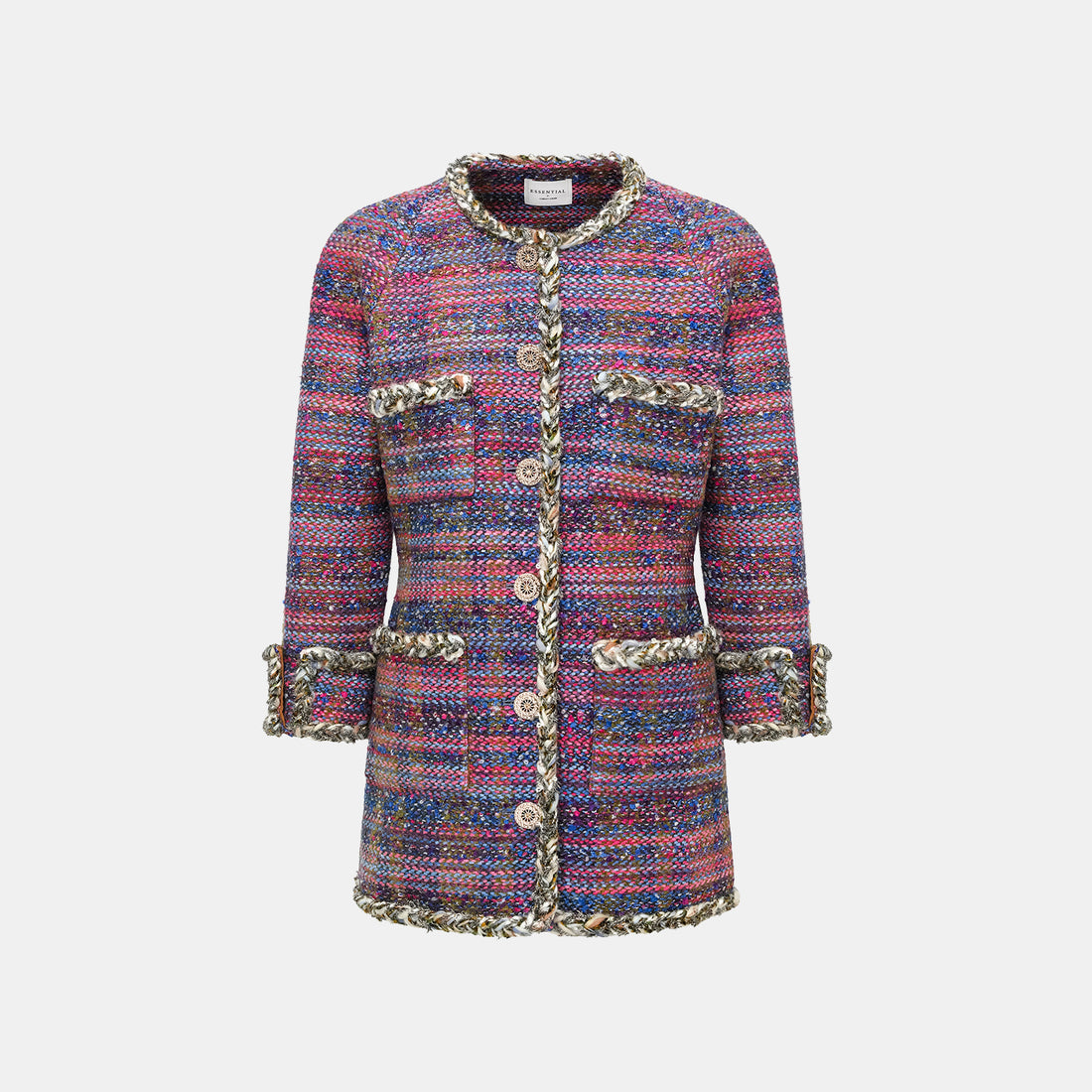 “Chelsea teatime.” Classic No.5 tweed jacket—Berry Happy