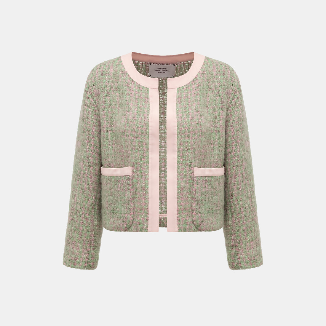 "Breeze boucle" British top light tweed No.8 coat - Easter Garden