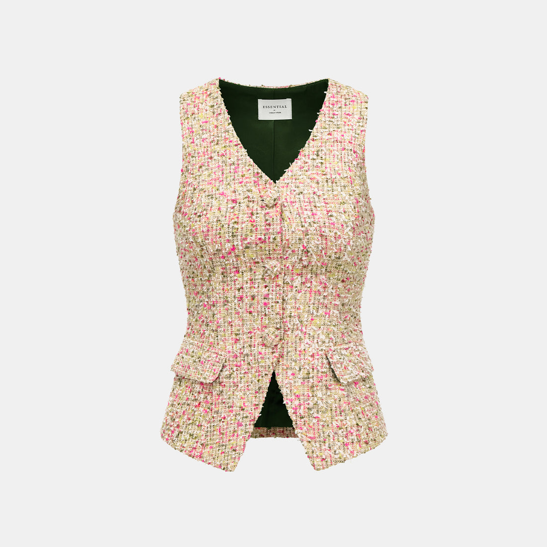 'Chelsea Citywalk' Tweed Vest - Monet's Garden