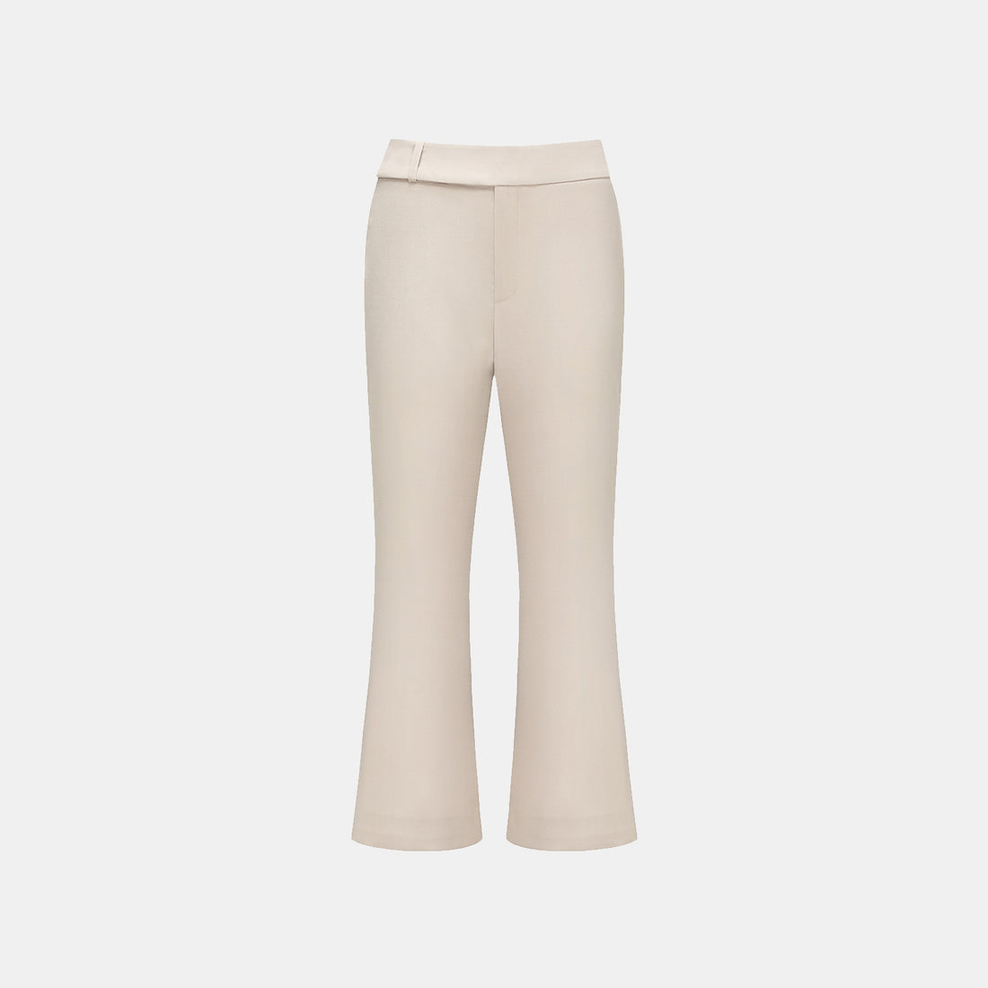 "Autumn Diary" Korean super stretch drape fabric waist trousers - gray and white