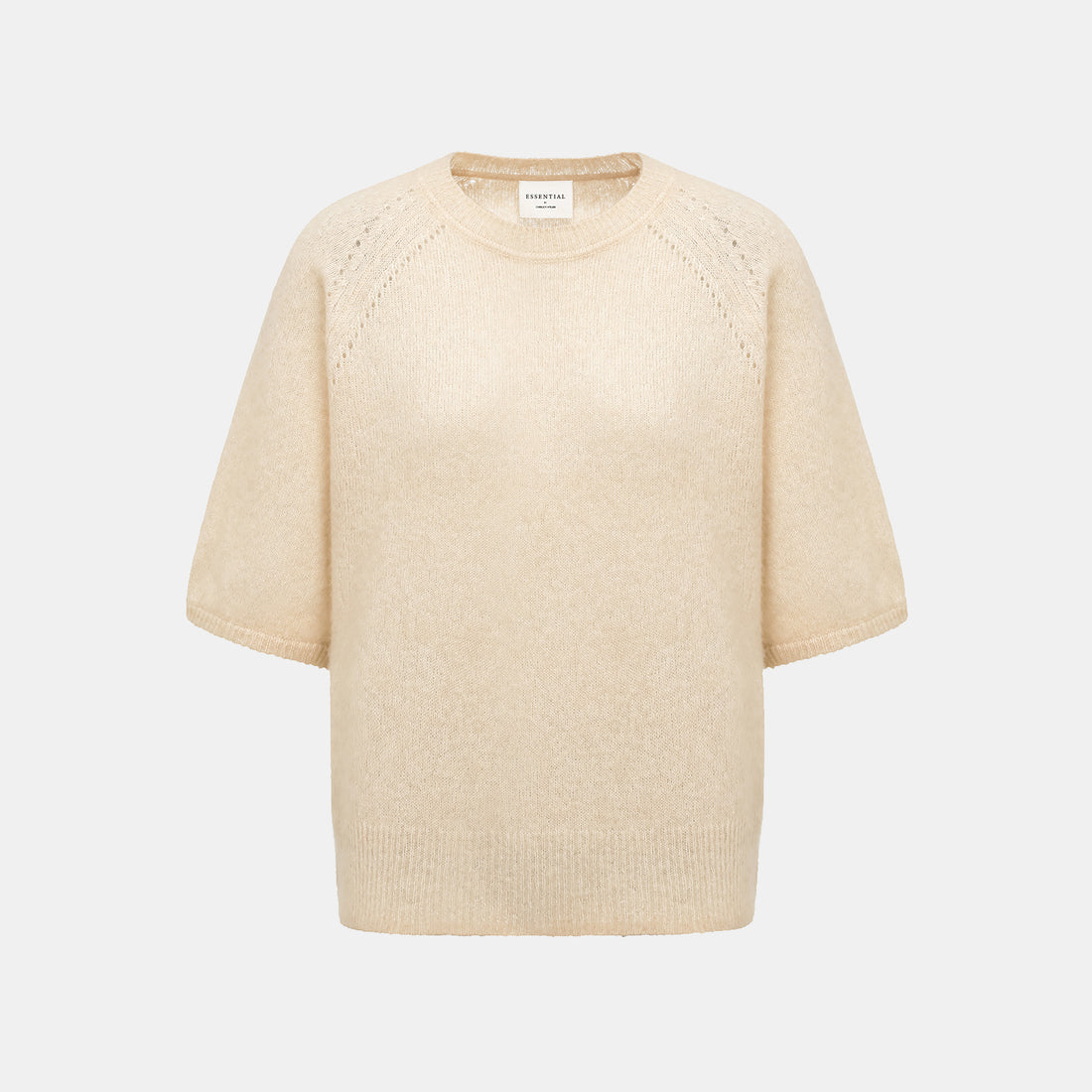 Autumn Diary Silk Cashmere 3/4 Sleeve Top—Vanilla Cake