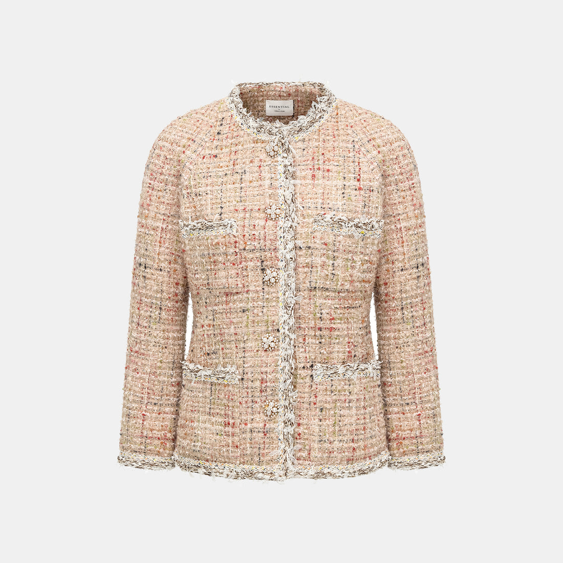 “Chelsea teatime.” Classic No.4 tweed jacket—Berry latte