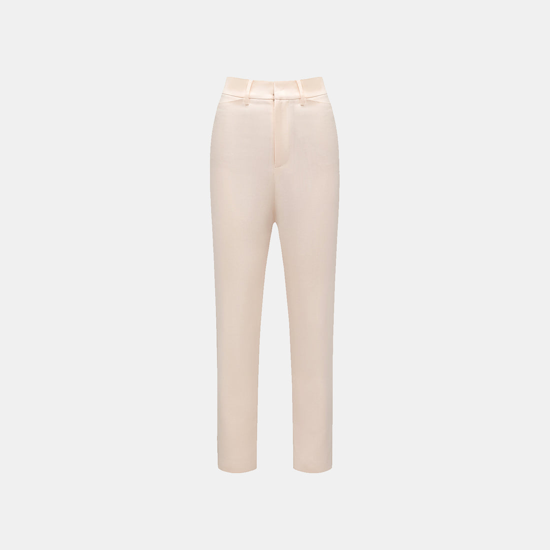 "Weekend at Monaco." Special bamboo texture acetate casual nine-point pants - Ivory