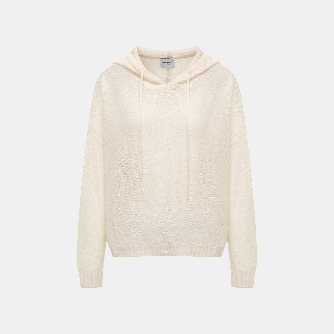 “Spring Diary." 真絲羊駝羊毛針織連帽上衣—Cream