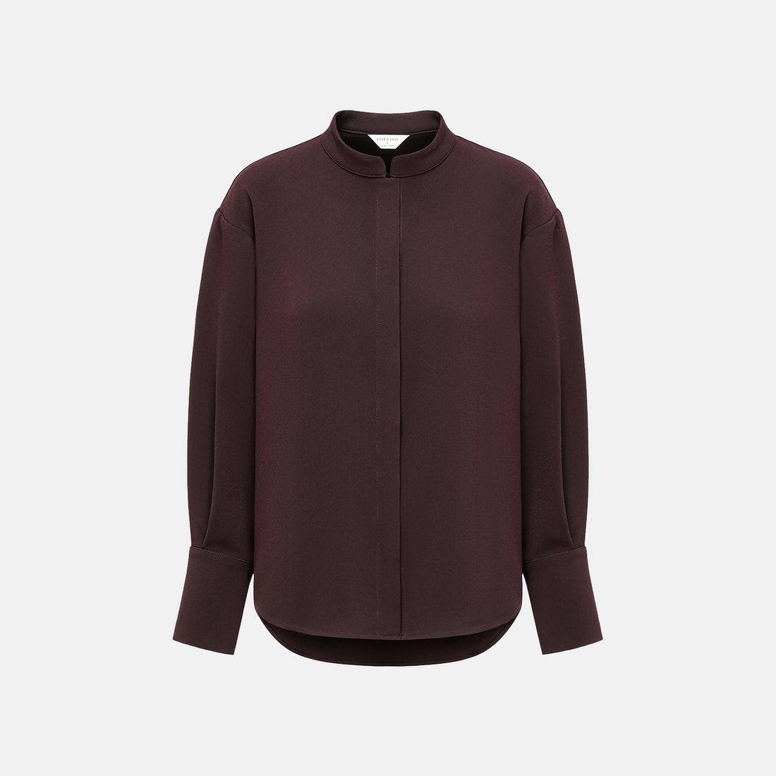 “Daytime Elegance” Textured Acetate Shirt—Leather Brown