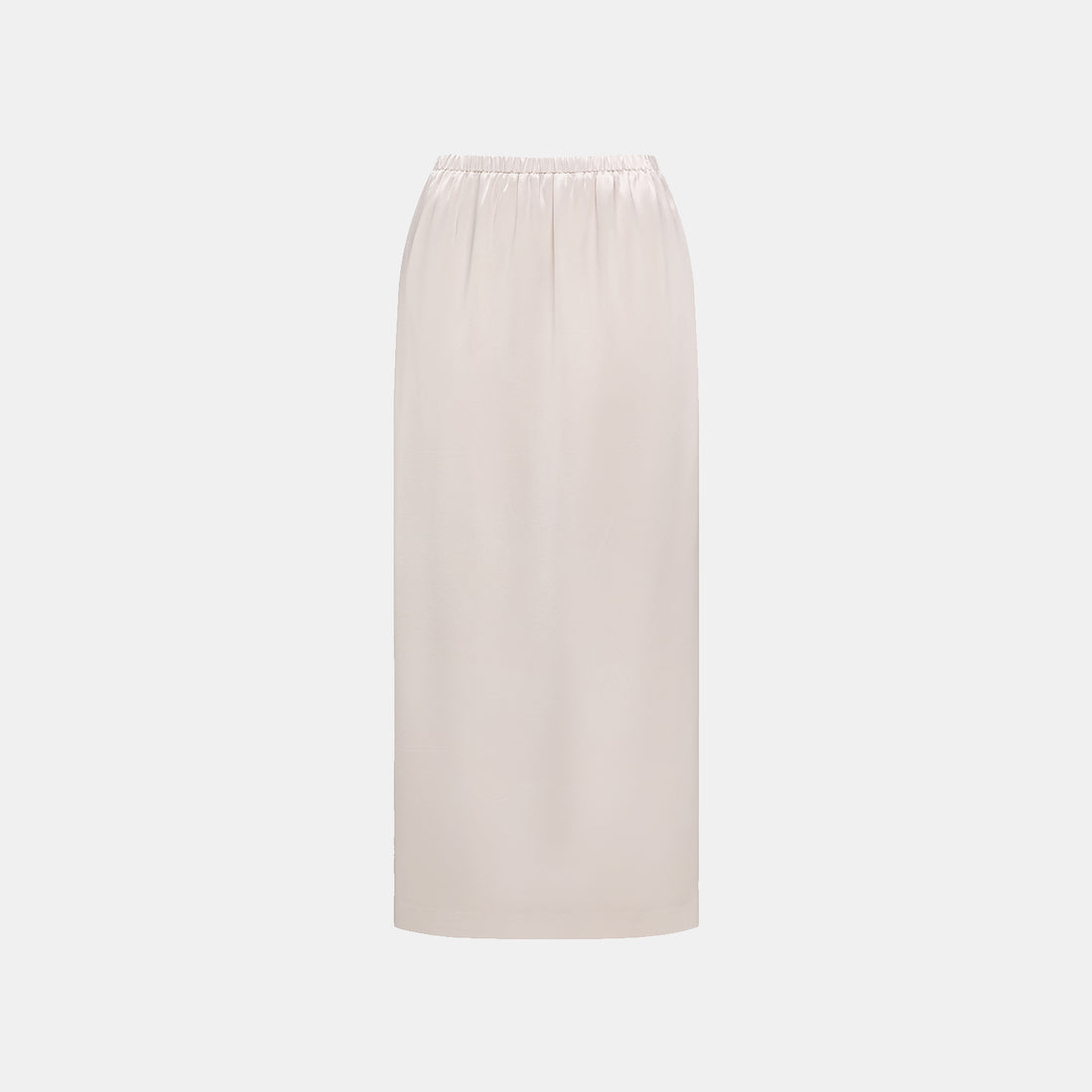 “Easy Go Chic.” Satin Acetate Leisure Suit—Champagne White