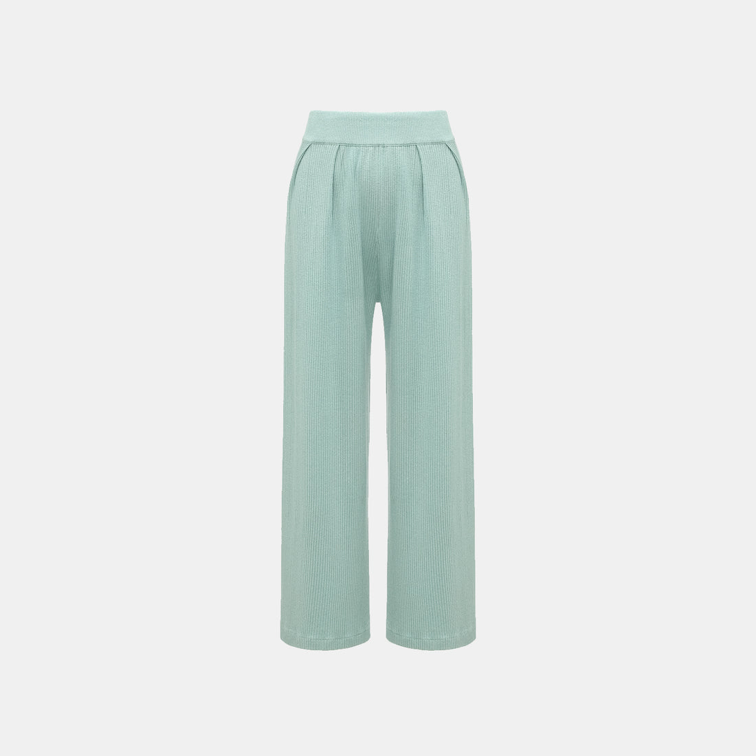 "Spring diary." Silk Cashmere knitted three-dimensional pleated wide-leg pants—Mint