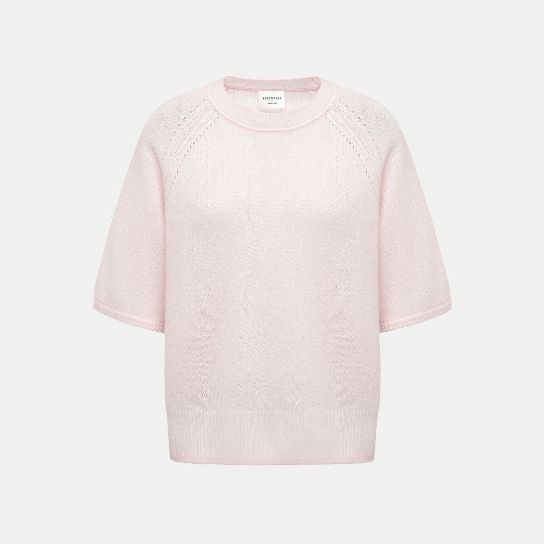 Autumn Diary Silk Cashmere Half Sleeve Top—Rose Water
