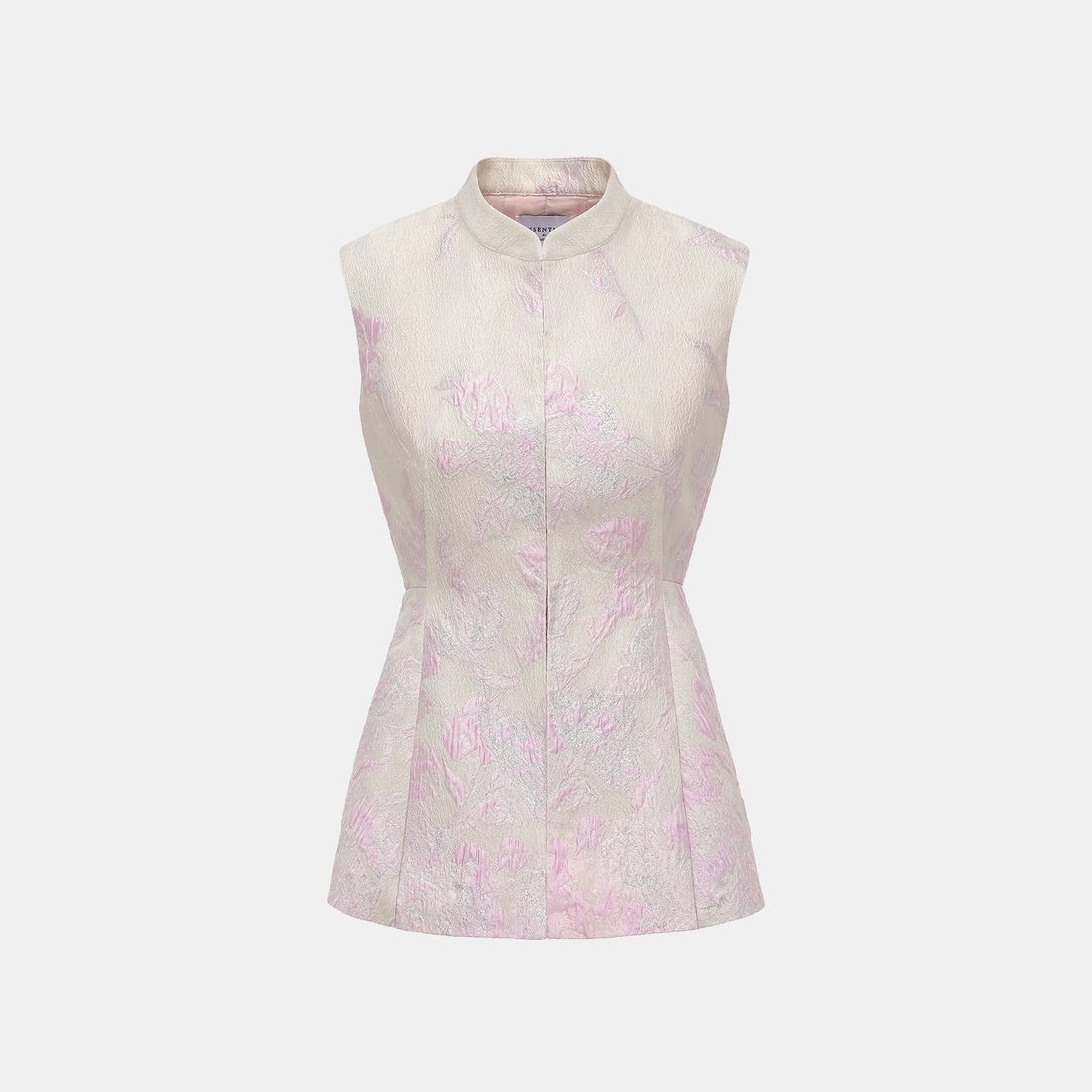 "Spring" jacquard three-dimensional tailoring design light Chinese style vest top - floating light dew cherry