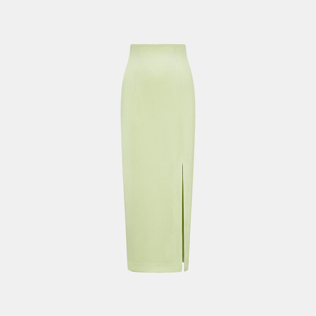 "Easy Go Chic" Korean Pleated Fabric Pencil Skirt - Bubble Green