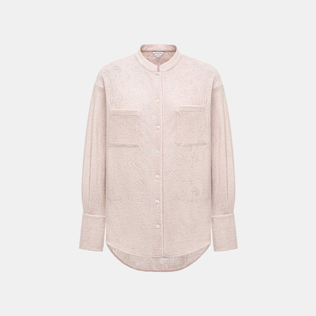 "Lazily in the Spring" Wool Jacquard Chinese Knitted Suit - Fragrance Powder Mist