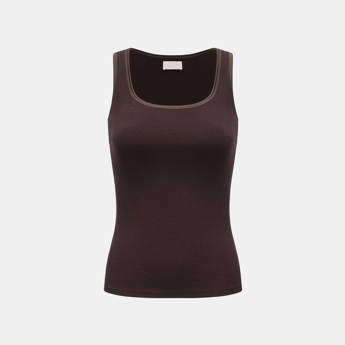 "暮紫棕" 極柔羊毛緞邊 Bra Top