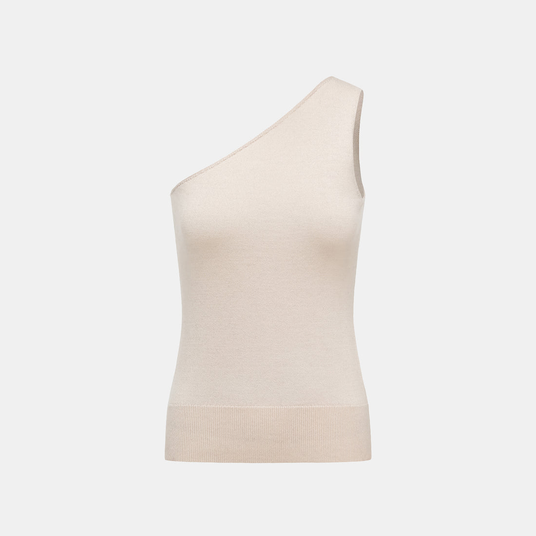 “Autumn Diary” 100% Cashmere Off-shoulder Top—Rose Water