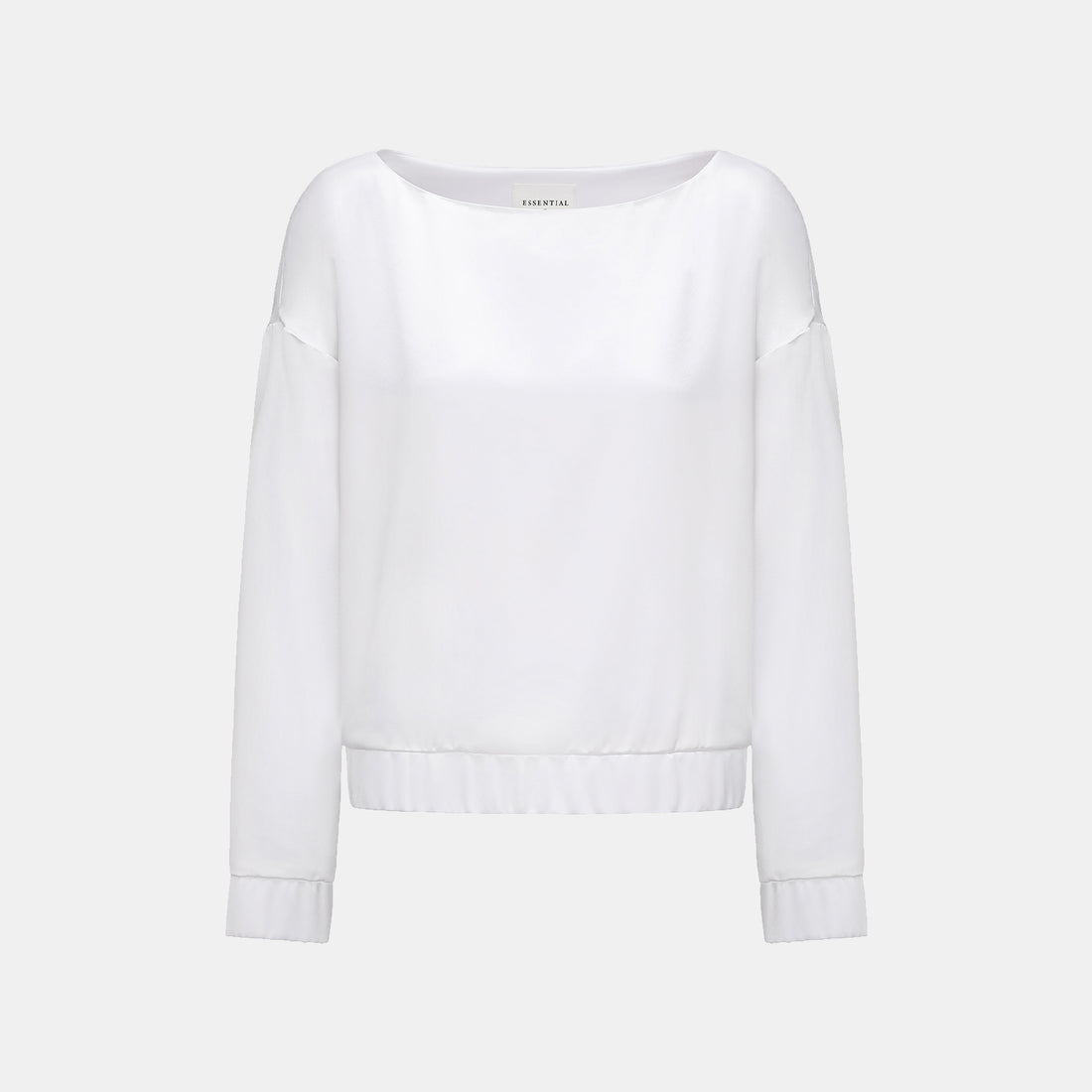 “Easy Go Chic.” Satin Acetate Leisure Suit—White