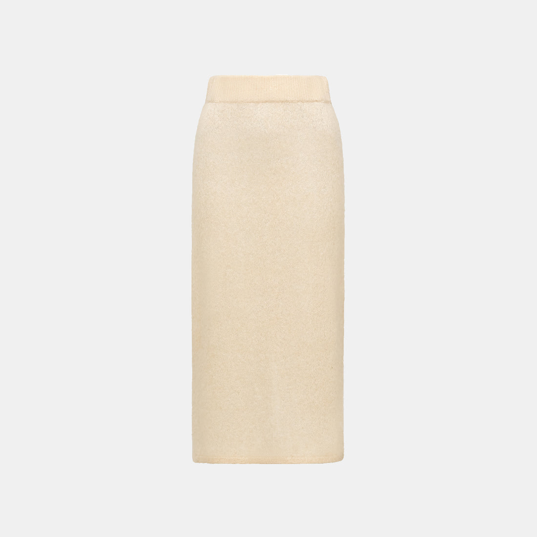 Autumn Diary Silk Cashmere Pencil Skirt—Vanilla Cake