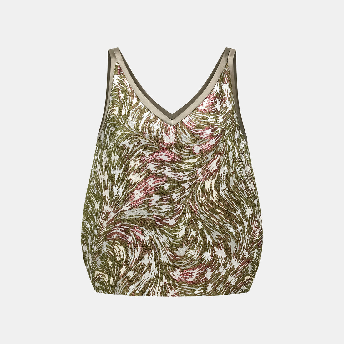 "Imperial Garden Teatime" Italian jacquard patchwork vest - Spring outing fun