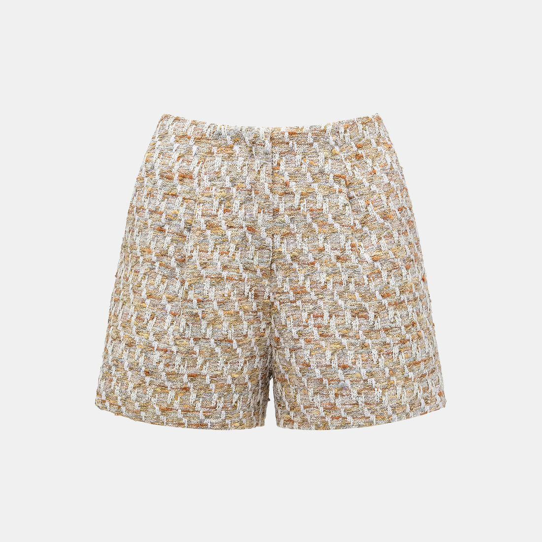 "Weekend at Monaco" Spanish gold-work lightweight tweed shorts—Whimsy Grove