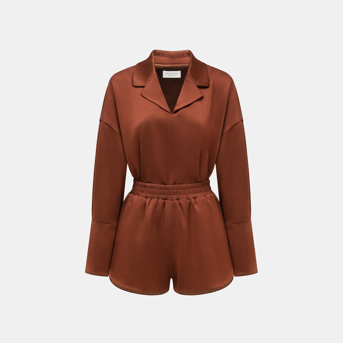 "Easy-go Chic" Heavy Acetate Smock—Honey Brown