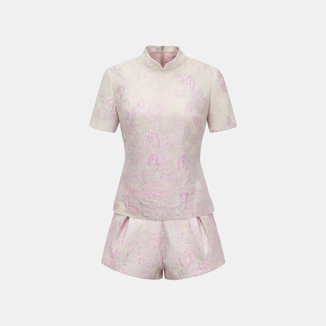 "Spring" Jacquard Shorts - Floating Light and Cherry Blossoms