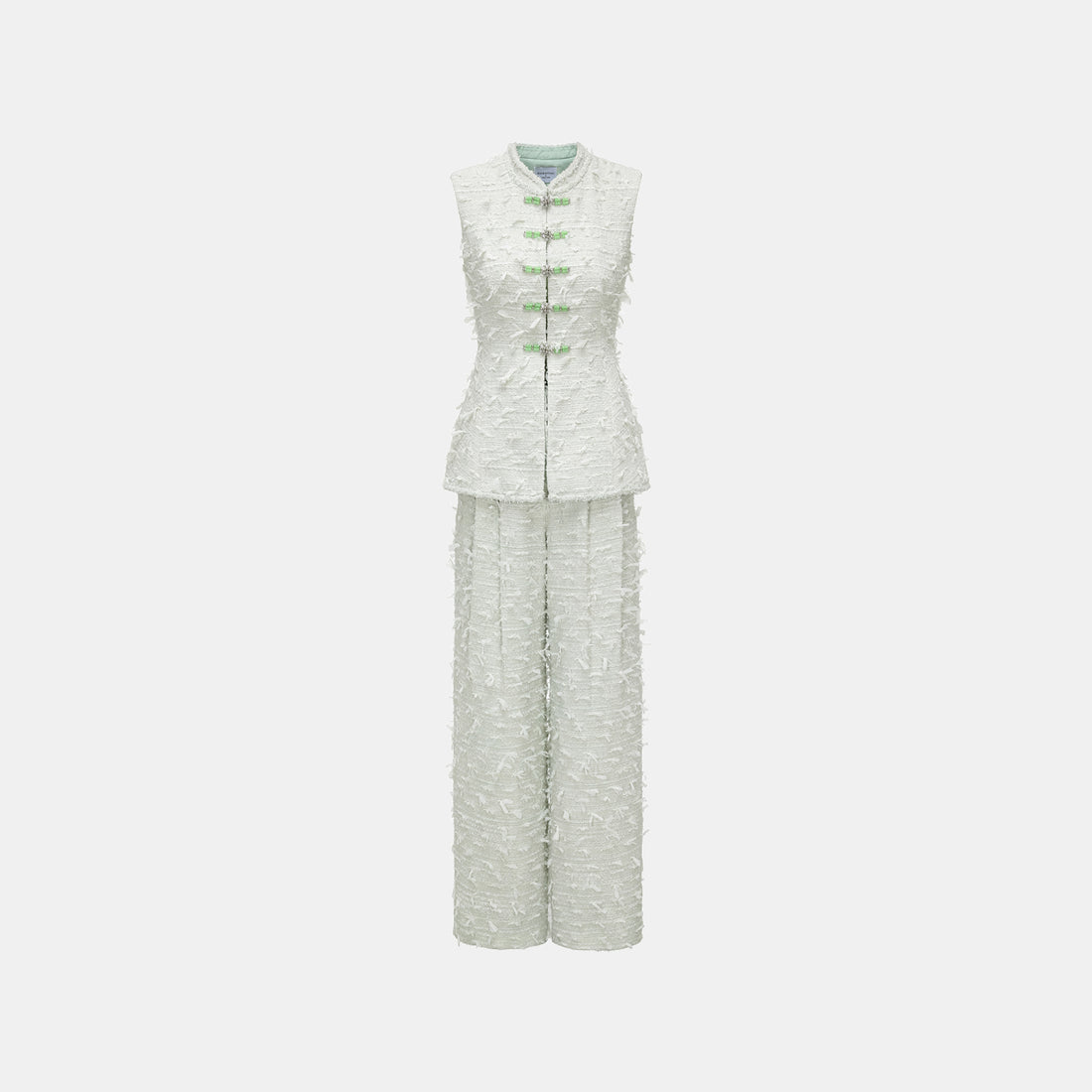 "Spring" Lightweight Tweed Three-Dimensional Tailoring Light Chinese Style Vest Top - Xiangzhu Late Spring