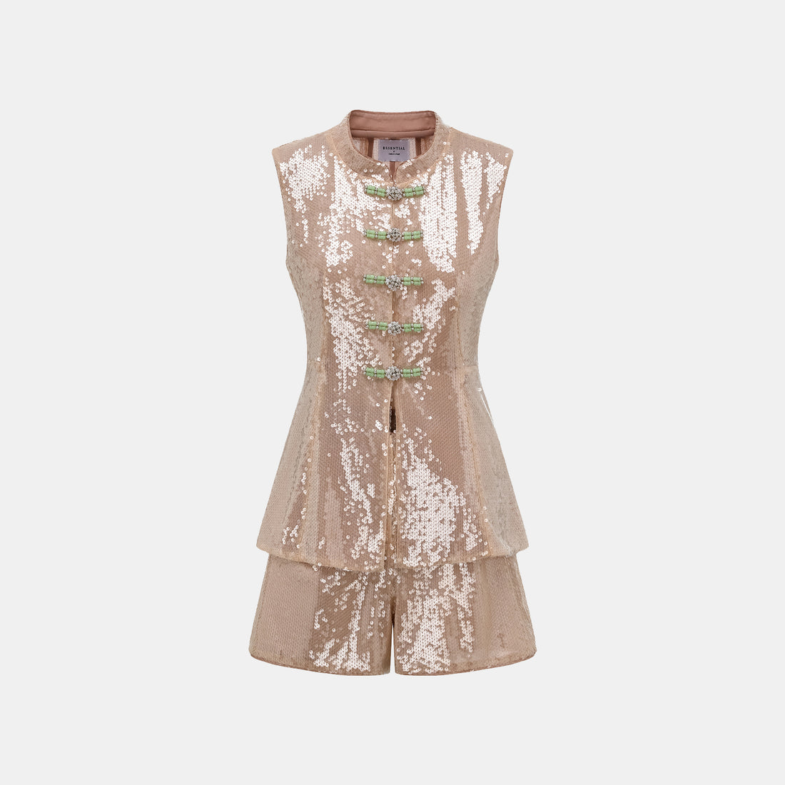 "Daytime Party." Sparkling Wave Light Art Three-Dimensional Cut Light Chinese Style Vest Top