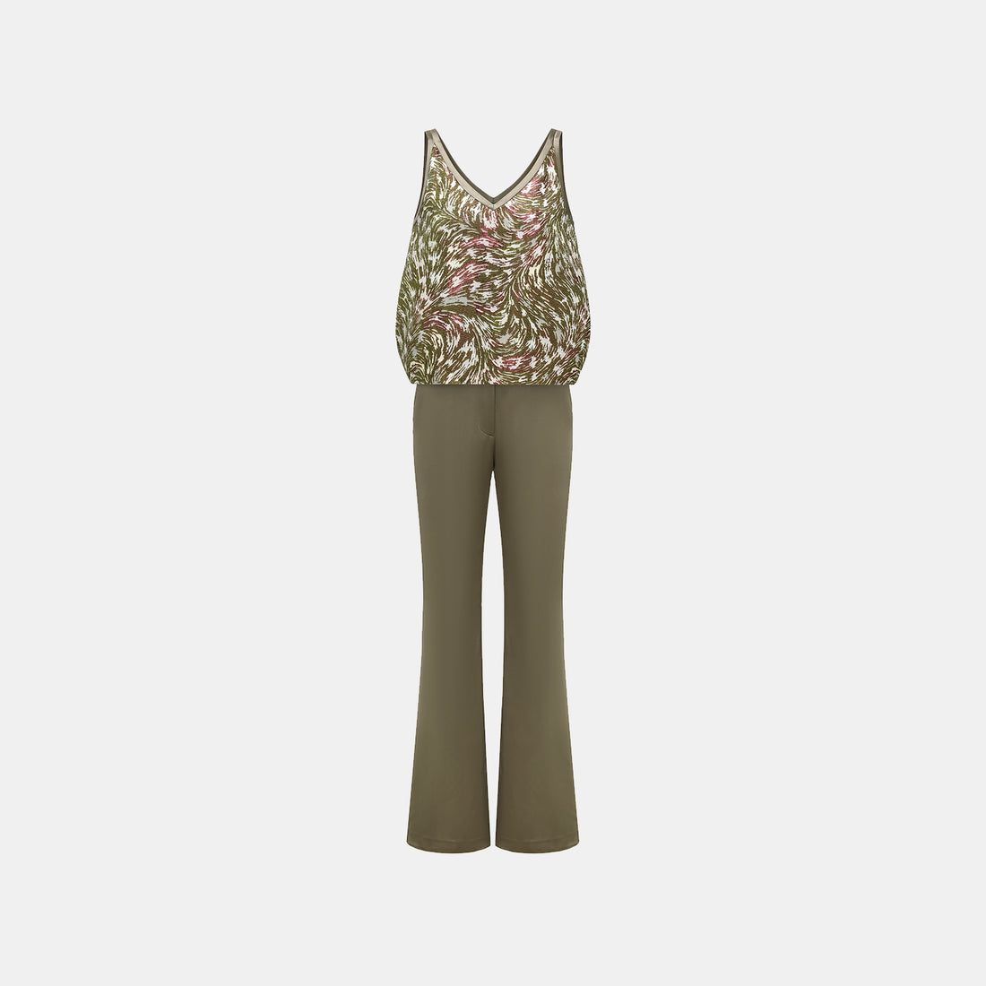 "Imperial Garden Teatime" Italian jacquard patchwork vest - Spring outing fun