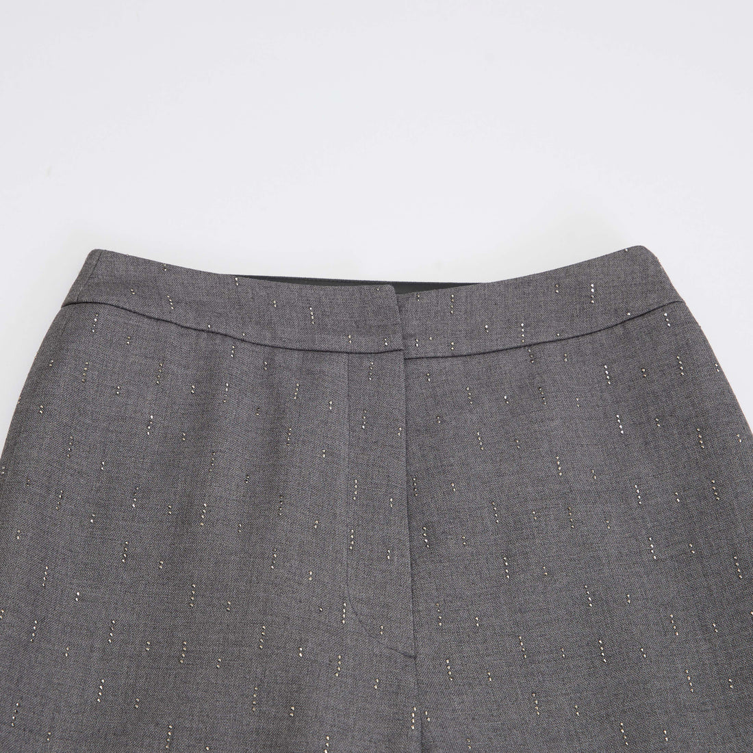 "Speak Sleek."義大利手工鑽飾工藝喇叭褲—Silverfall Grace銀光漫落