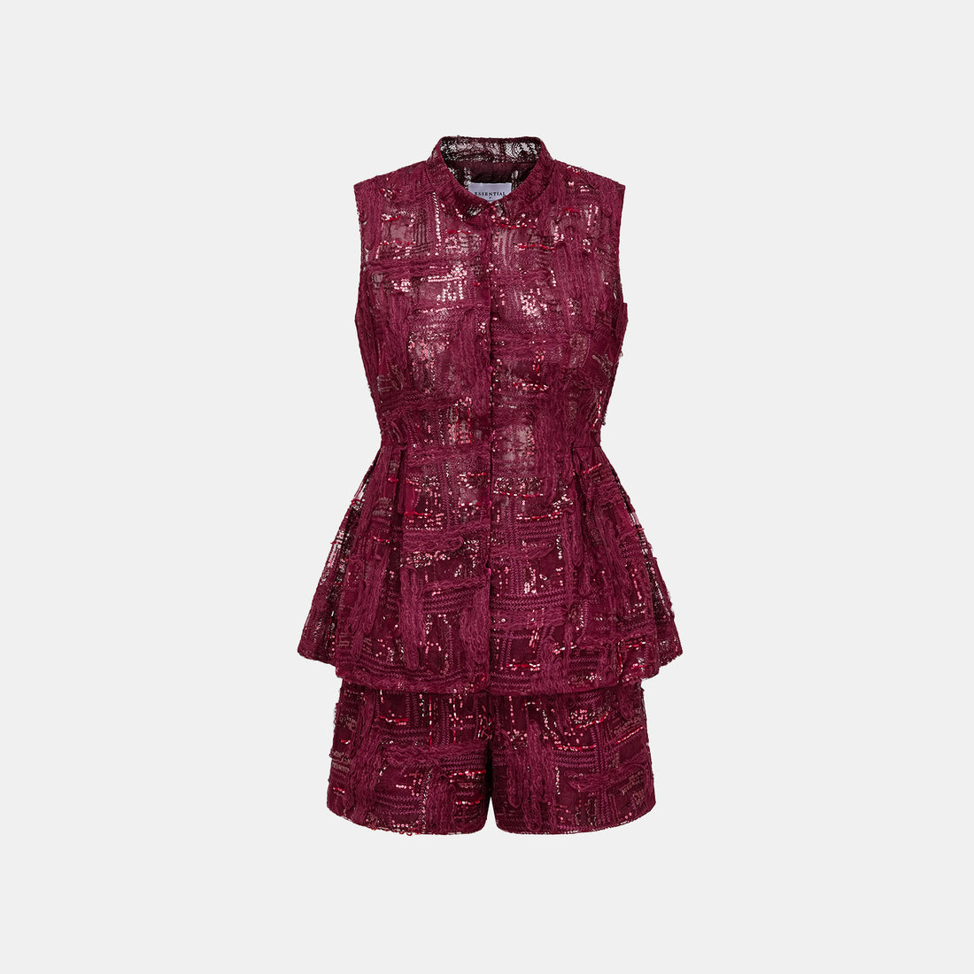 "Imperial Gala" Luxury Lace Art Bead Embroidery Light Chinese Style 3D Cut Top - Yanxia Hanchun