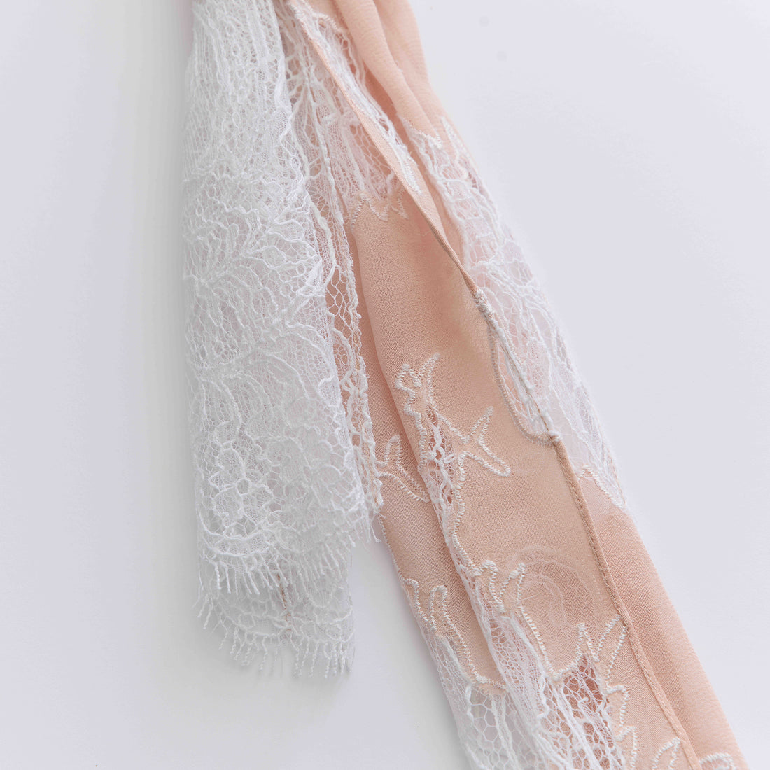 "Quiet Mastery" French top custom lace scarf—Amber Garden