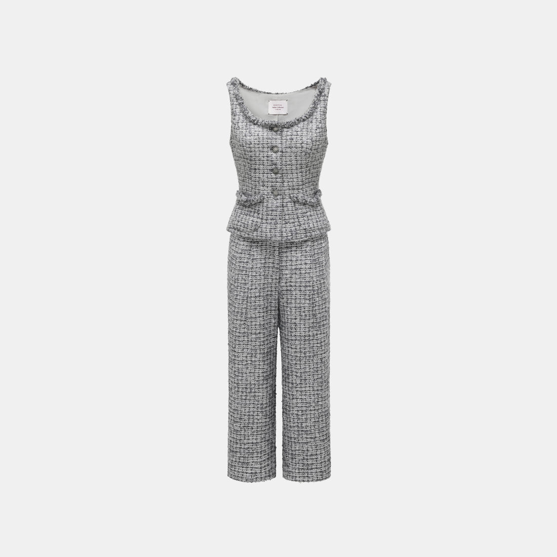 "Breeze boucle" British top light tweed vest - Starlit Smoke