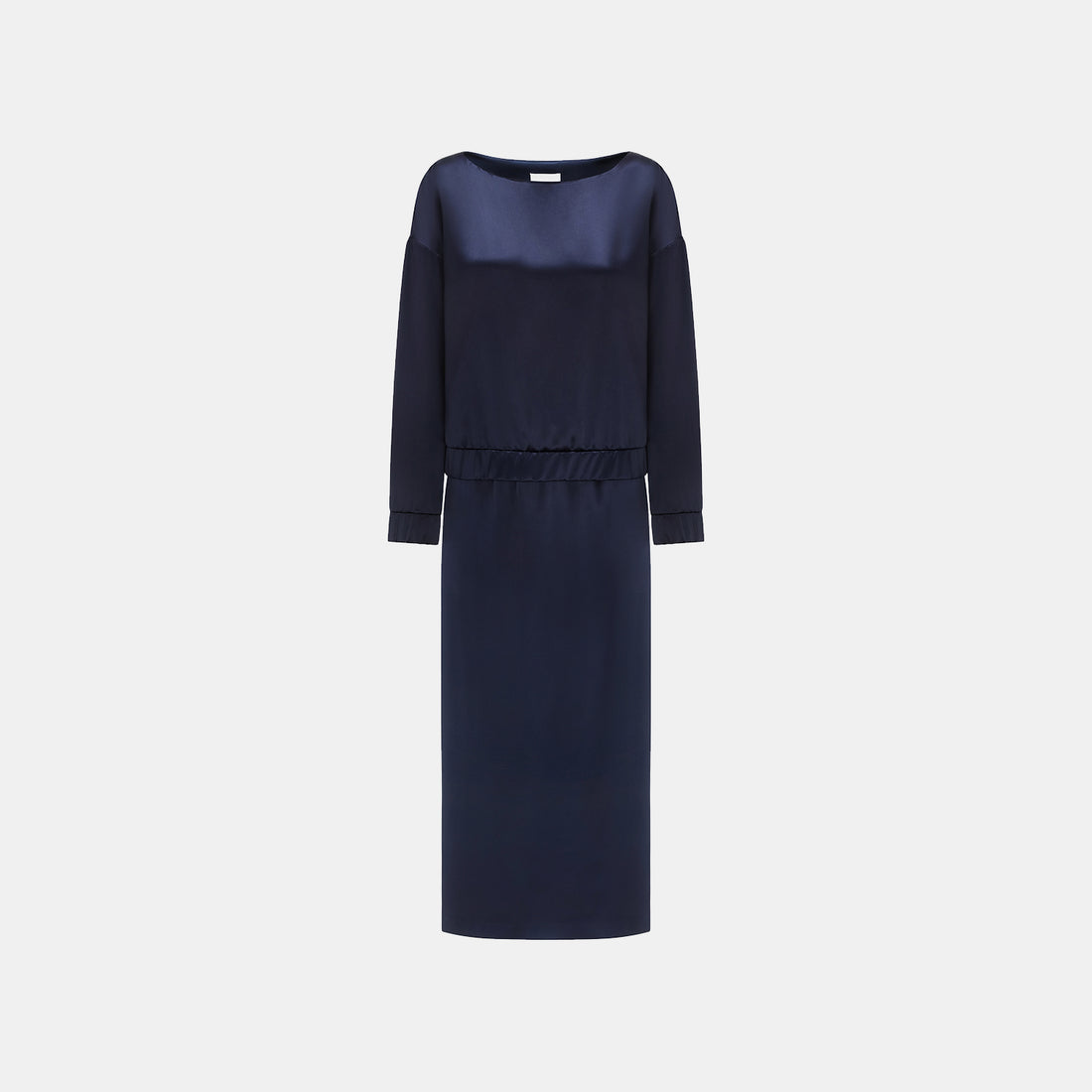 “Easy Go Chic.” Satin Acetate Leisure Suit—Blue