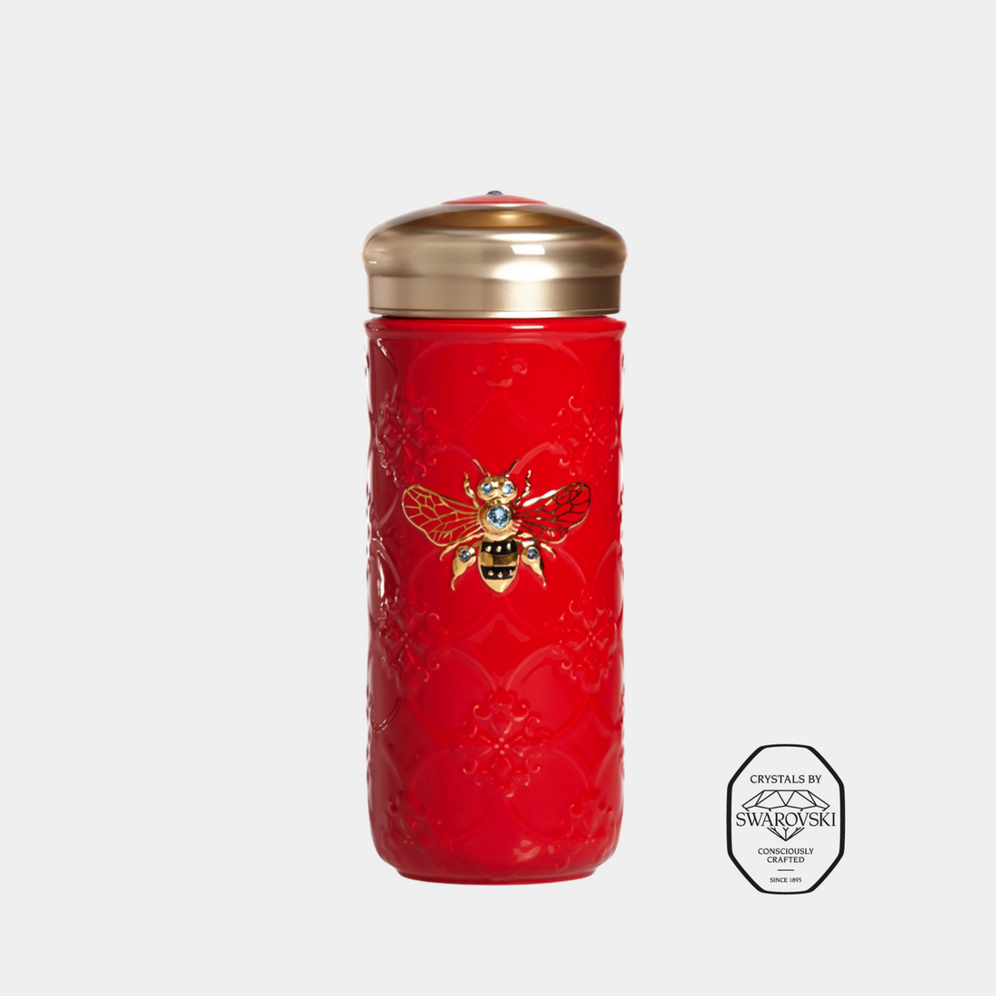乾唐軒 吉星大蜜蜂水晶隨身杯─ 中國紅描金