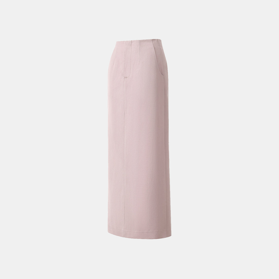 "Speak Sleek" Luxe Lightweight Linen Acetate Pencil Skirt—Pink