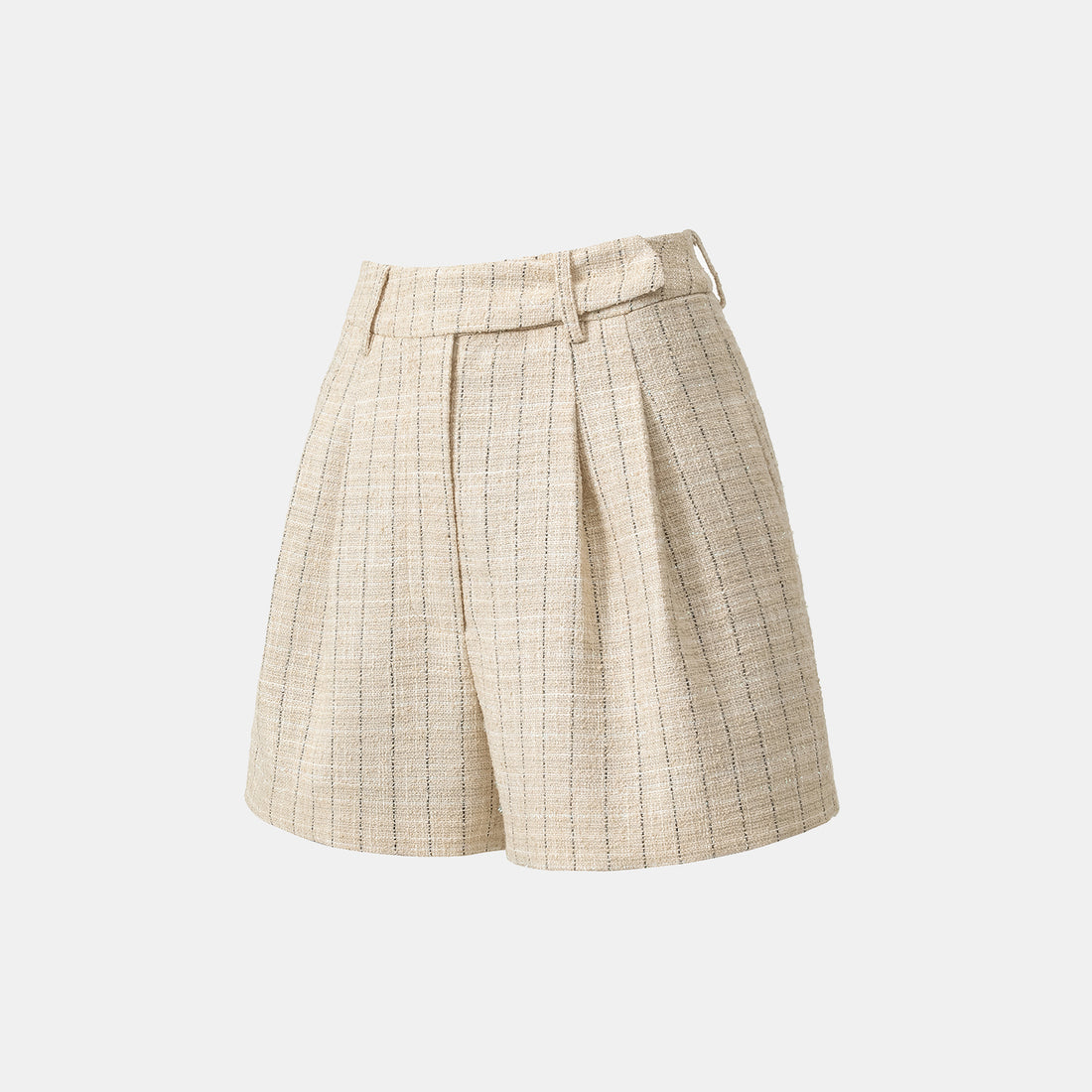 "Westminster Weekdays" Light Tweed Shorts - Vanilla Soufflé