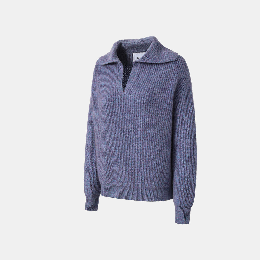 "Winter Diary" 100% Cashmere 粗針大翻領上衣(Yarn by Loro Piana)—Midnight Iris鳶尾暮藍