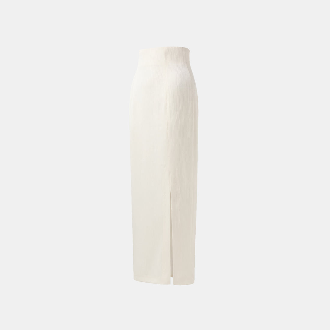 "Easy Go Chic" Korean Pleated Fabric Pencil Skirt - Original White