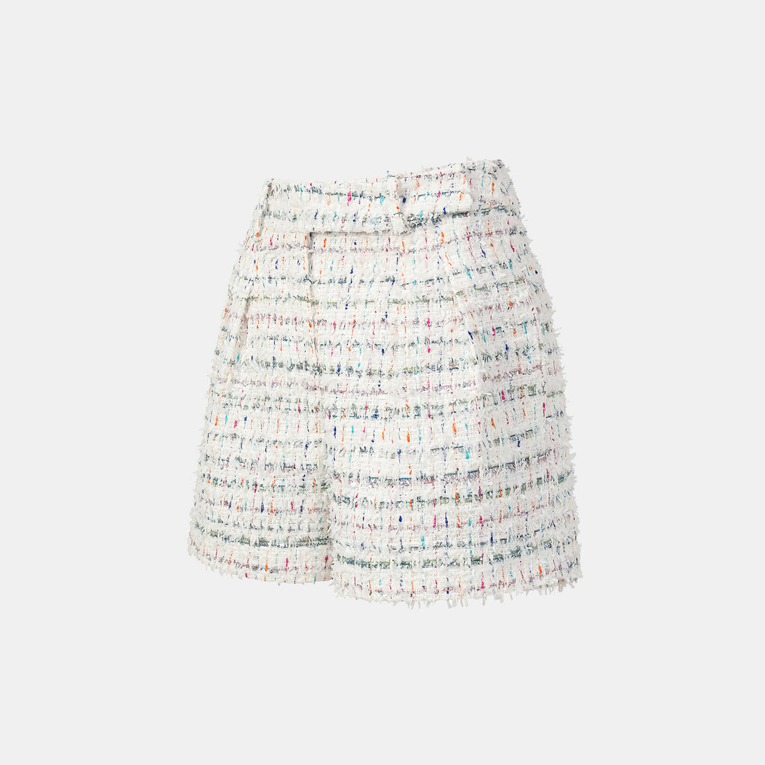 "Winter Versailles" Tweed Shorts—Fruit Mille Crepe