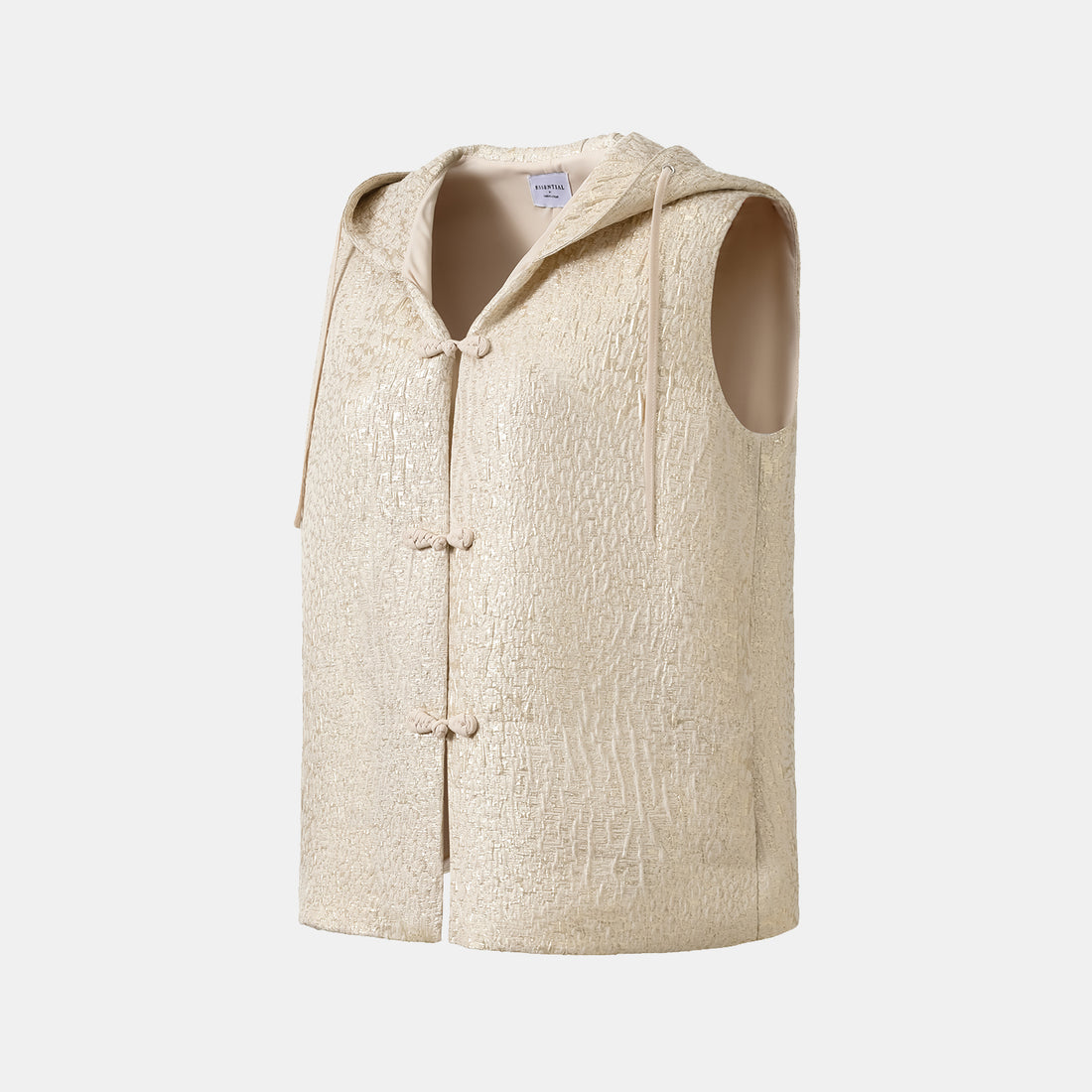 "Spring Outing" Jacquard Hooded Light Chinese Style Vest—Charm