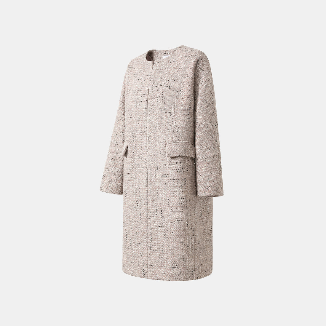 "Chelsea Tea Time" wool tweed pupa coat - Antique Mirage