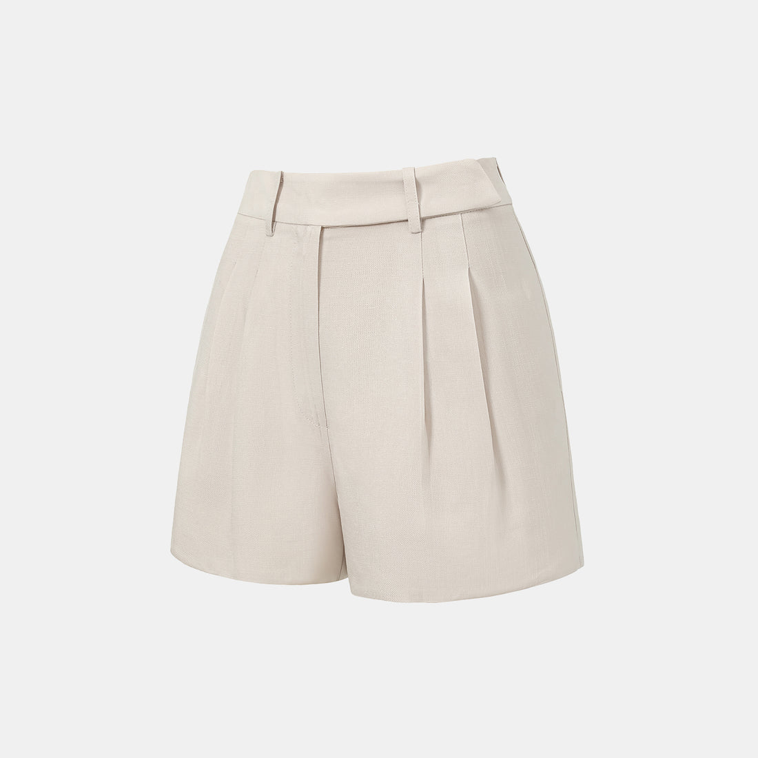 "Intellectual Moment" Special Silk and Bamboo Texture Acetate Shorts - Cha Xi