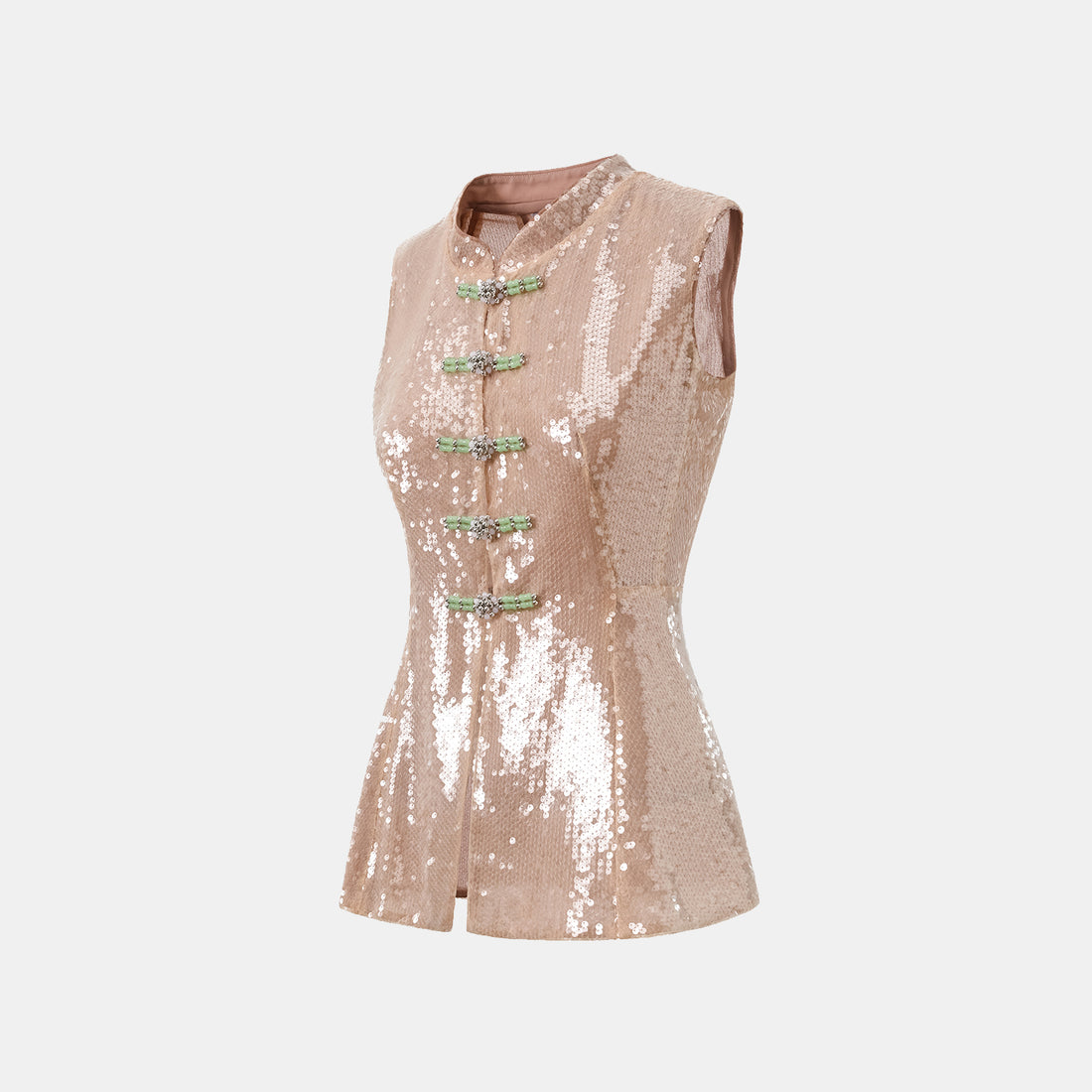 "Daytime Party." Sparkling Wave Light Art Three-Dimensional Cut Light Chinese Style Vest Top