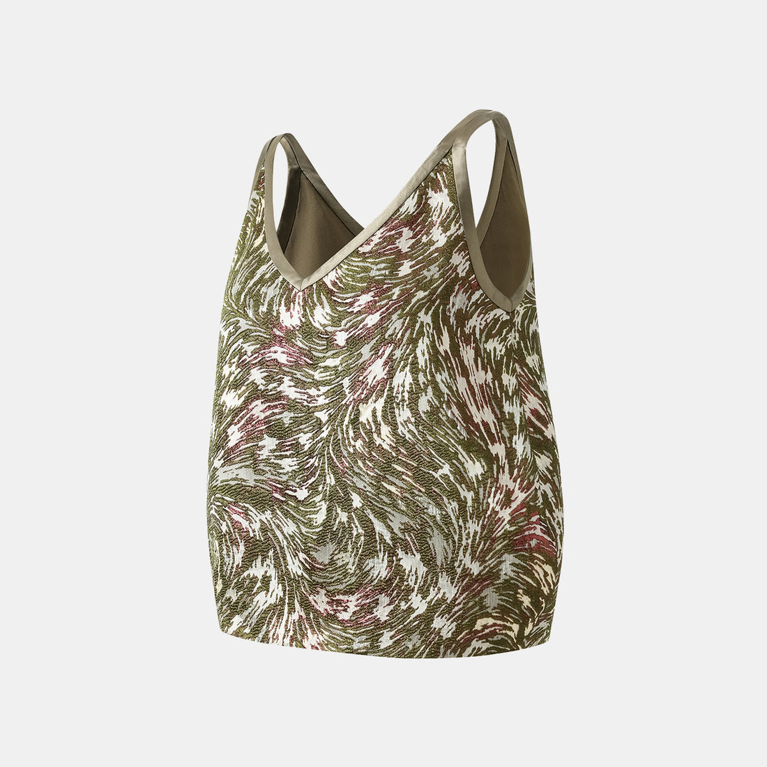 "Imperial Garden Teatime" Italian jacquard patchwork vest - Spring outing fun