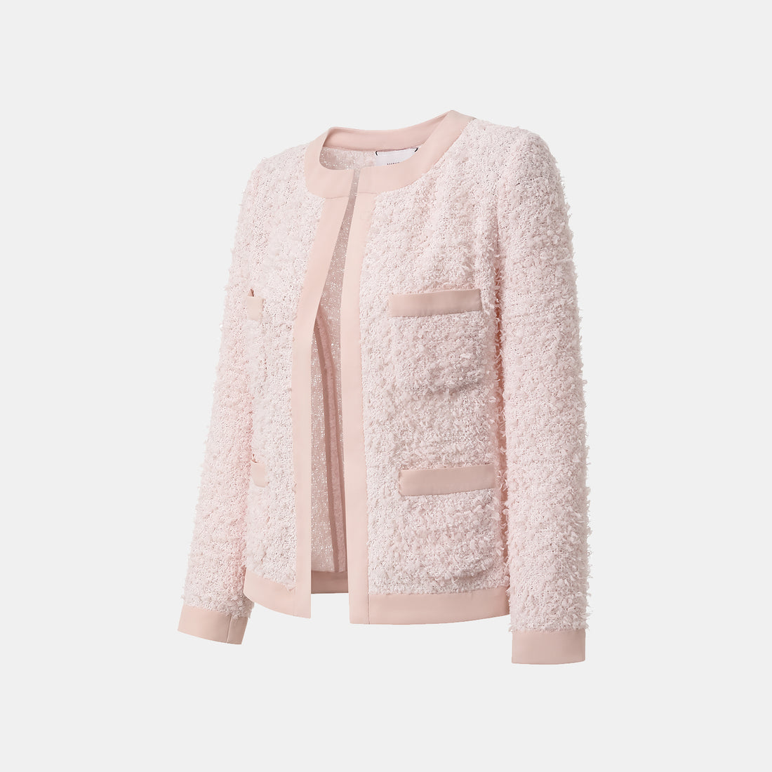 "Breeze boucle" Italian texture light tweed No.10 jacket—When Petals Fall