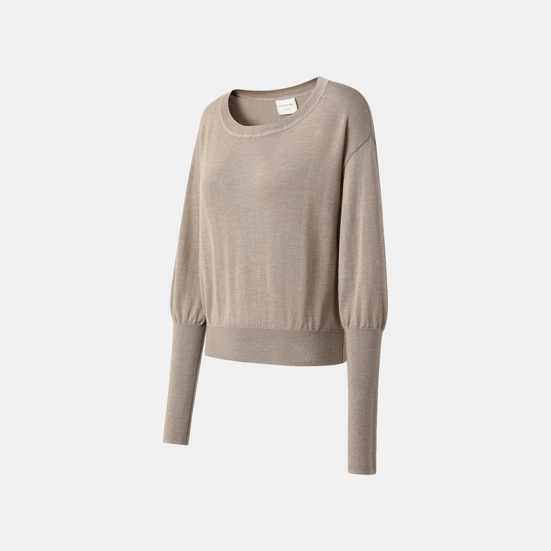 "Winter Diary" Silk Cashmere Knit Batwing Sleeve Knit Top - Brown