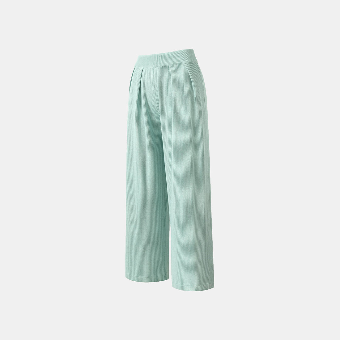 "Spring diary." Silk Cashmere knitted three-dimensional pleated wide-leg pants—Mint