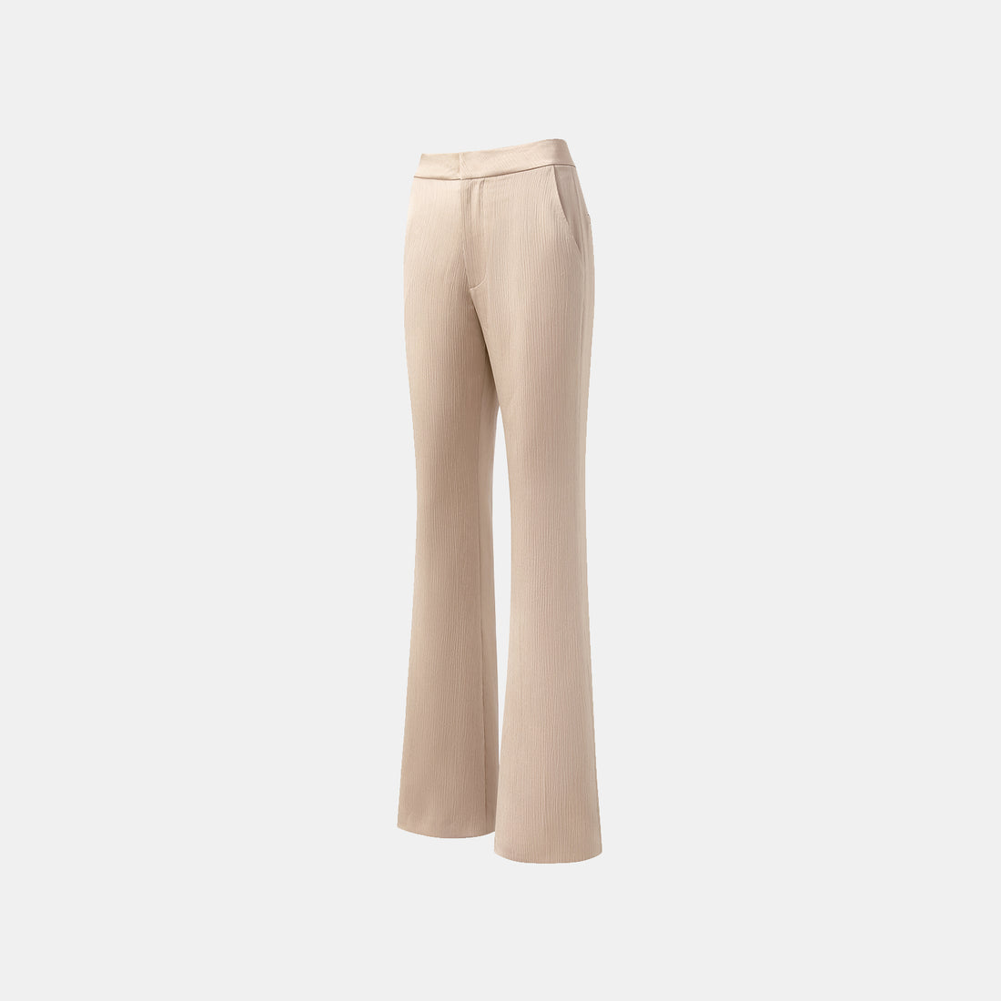 "Easy Go Chic" Korean pleated fabric flared pants - nude gold