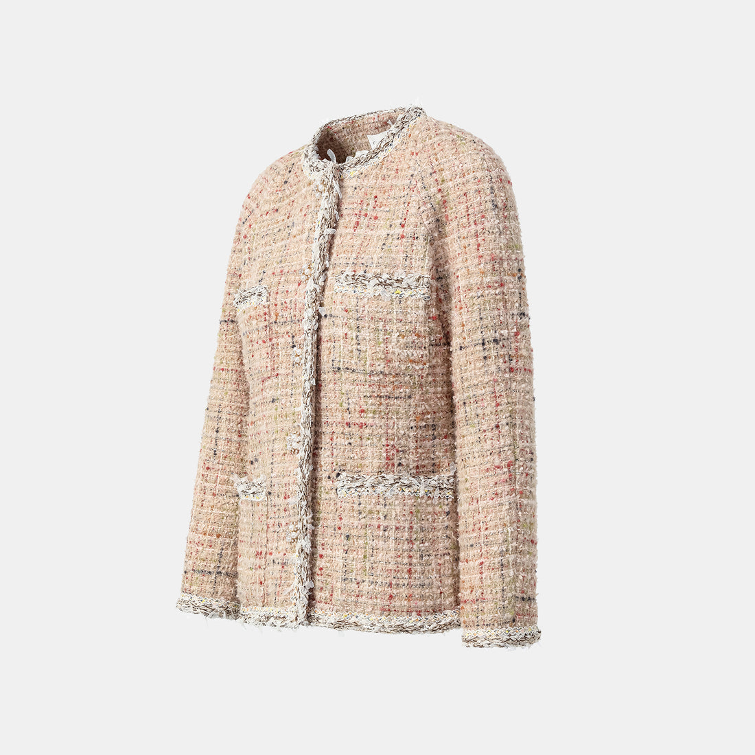 “Chelsea teatime.” Classic No.4 tweed jacket—Berry latte