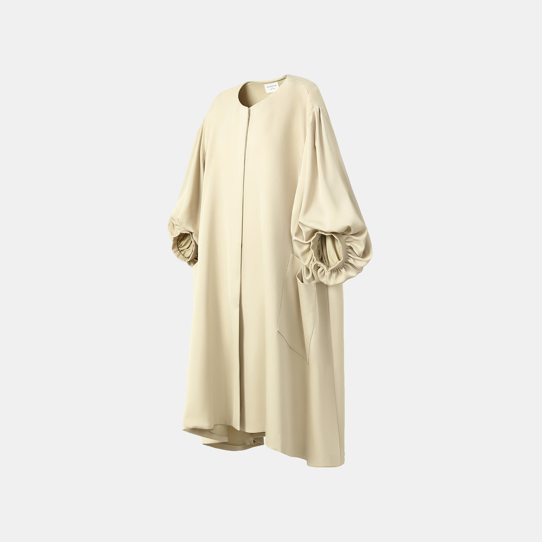 "True Grace" Vintage Crewneck Coat - Light Camel